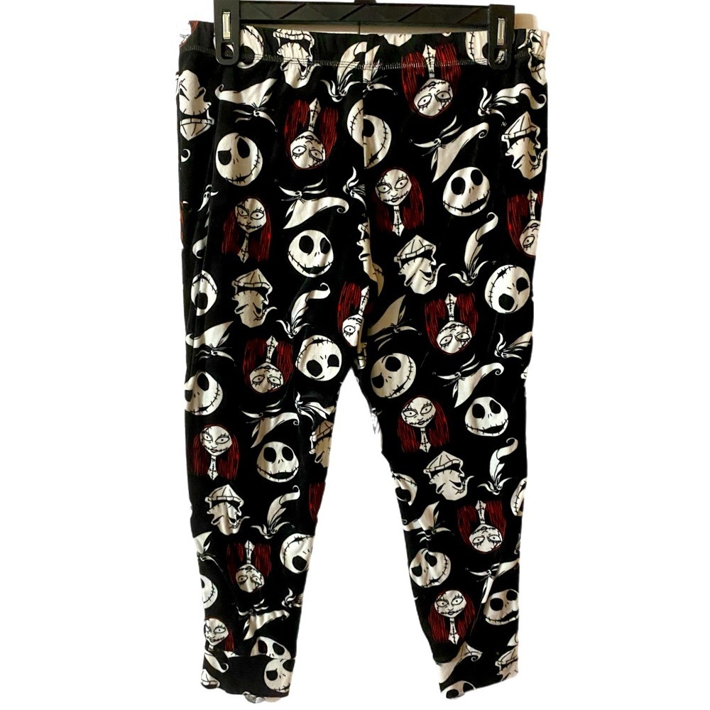 Disney Velour Joggers, Pajama, Pants, Nightmare Before Christmas, Sz L​​, PJ - Picture 5 of 8